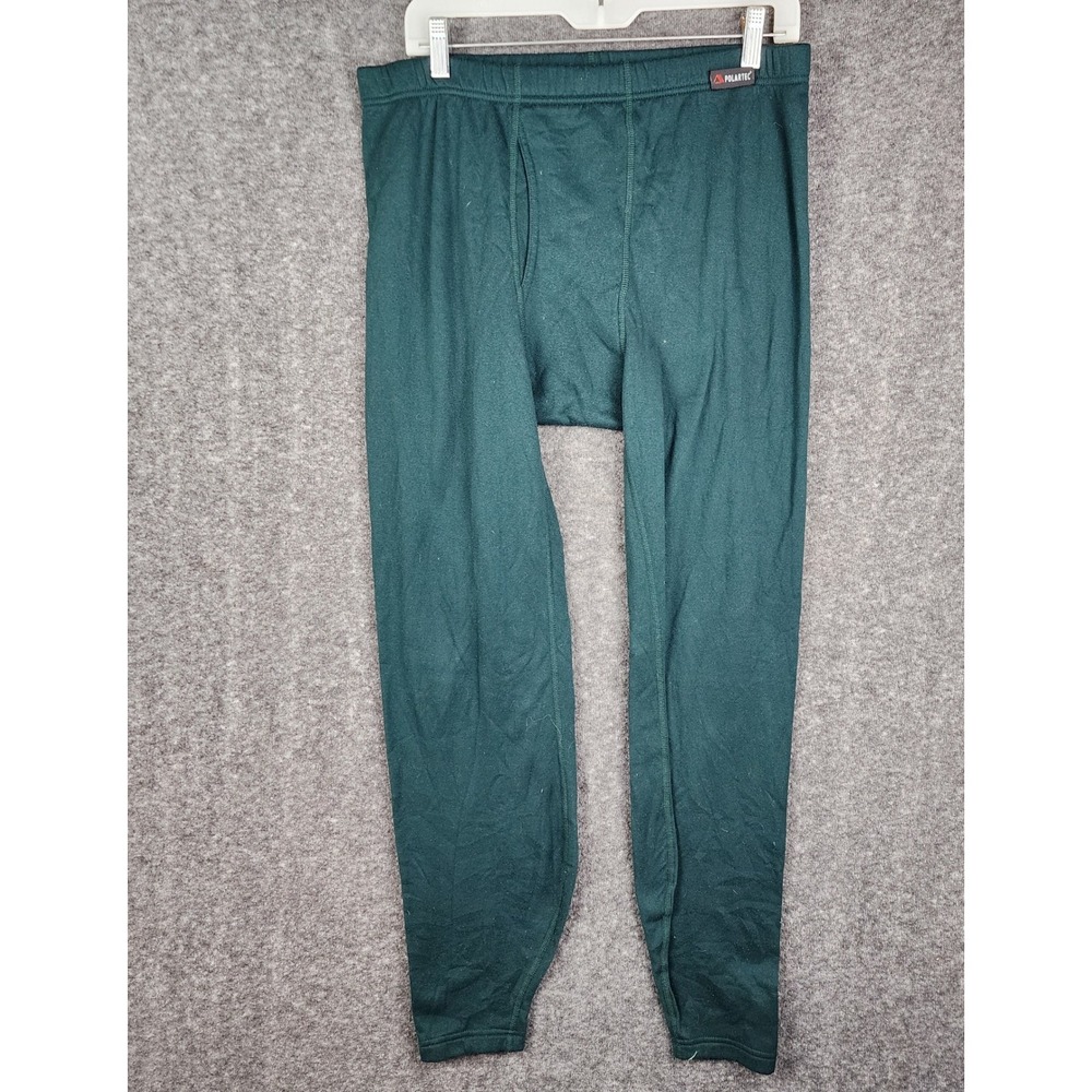 Cabela's Polartec Thermal Pants Mens M Tall Green Fleece Base Layer